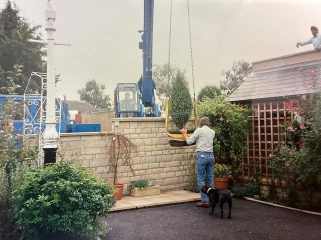 Bill & Maggie the dog with 15t Kato 1989